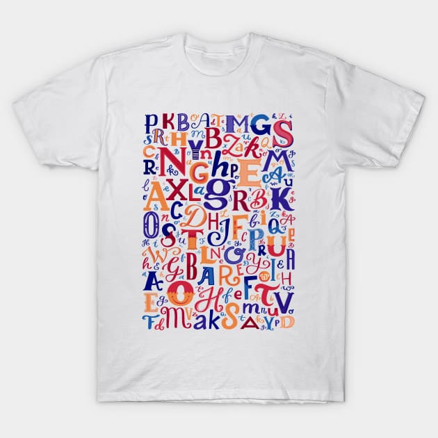 Hand lettering Alphabet v02 T-Shirt by Szabi's Creative World